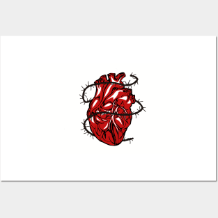 Barbed Wire Heart Posters and Art